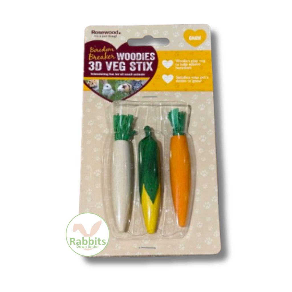 Woodies 3D Veg Stix Small Animal Chew Toys